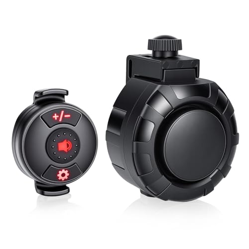 POWVINE Bike Horn - Wireless Remote Control 120dB Loud Electric Bicycle Horn Bike Bell for 6 Sound ModesIPX5 WaterproofType-C Charging Bicycle Horns for Adults Bikes Ebikes Scooters