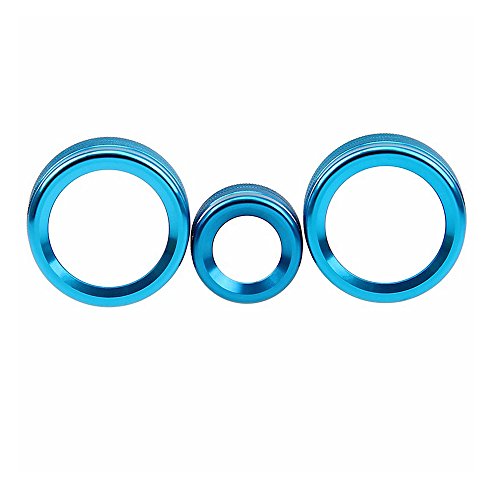 PolarLander 3Pcs / Lot Aire Acondicionado Anillos Radio Volumen Perilla Ring Covers Decorativo Circle Trim High Match Azul