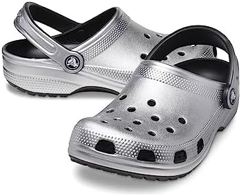 Crocs Unisex Classic Sparkly Clog, Metallic and Glitter Shoes, Silver, Numeric_10 US Men | Image 3