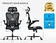 TRALT Ergonomischer Bürostuhl - X-förmiger bequemer Computer-Bürostuhl, Gaming-Stuhl, Bürostuhl mit Lendenwirbelstütze, Netz-Bürostuhl mit Kopfstütze (Schwarz und Silber)