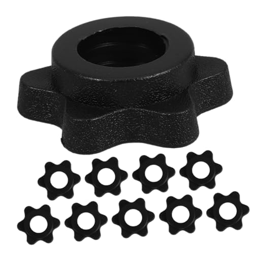 ULTECHNOVO Versatile Fitness Gear 10pcs Dumbbell Nut Barbell Clip Locks Weight Clips for Barbells Standard Size 25mm Plastic