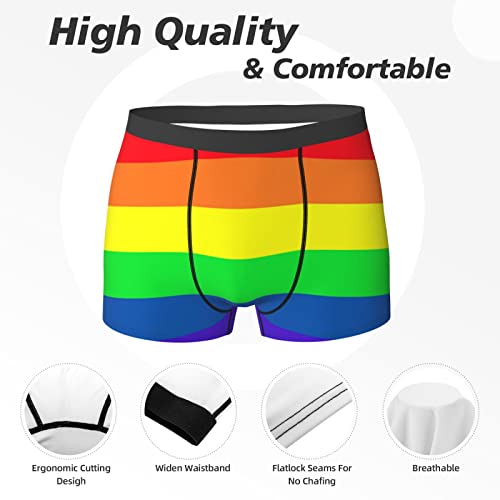Men's Boxer Briefs Underwear - Gay Pride LGBT Rainbow flag, Soft Comfort Breathable Underpants2