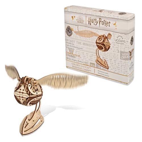 UGEARS Puzzle in legno 3D per adulti – Harry Potter, Kit Puzzle 3D Harry Potter, 120 Pezzi, 14.5 x 22 cm, Età: 14 anni e su