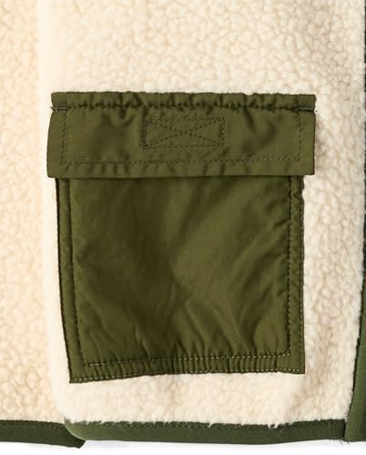 Image of The Children's Place Baby Boys' And Toddler Long Sleeve Sherpa Fleece Full Zip Jacket