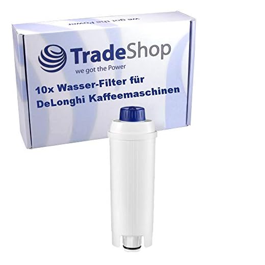 Trade-Shop 10 x vattenfilter för DeLonghi ECAM 350.75.S 350.55.B 350.35.SB 350.35W 350.15.B 44.660.B 44.620.S 45.326.S 45.366.B 45.366.W 45.7 60.W/filterpatron