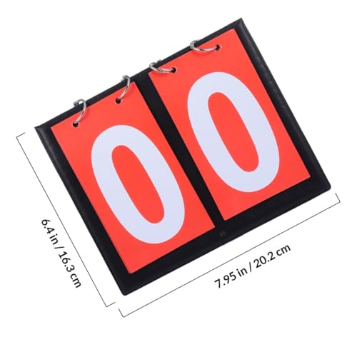 Marcador manual doble cara para baloncesto rojo miniatura 2