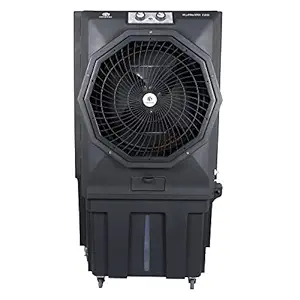 Novamax Rambo 150 L Heavy Duty Desert Air Cooler with High-Density Honeycomb Cooling Pads, Extra Powerful Air Throw, 3-Speed Control & Auto Water Refill Technology (Grey)