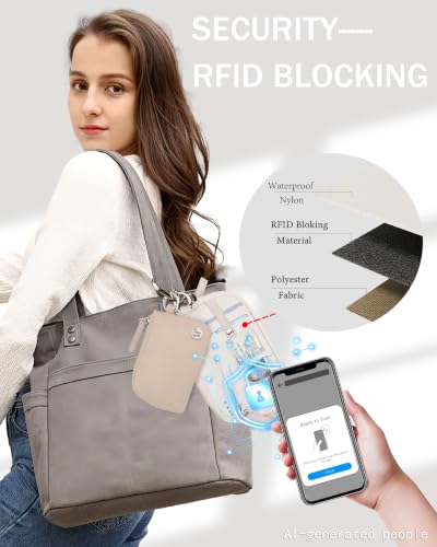Image of Wallet Wristlet for Women, RFID Wallet Keychain with Dual Pocket | Nylon Wristlet Wallet with Coin Purse, ID Window, Card Holder and Small Wallet Design