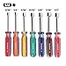 Great Neck ND72 7-Pc SAE Nut Driver Set, Nut Drivers for Automotive, Mechanical, and DIY Projects, Chrome Vanadium Steel, Acetate Color-Coded Handles, Rust-Resistant, ANSI Rated Tools