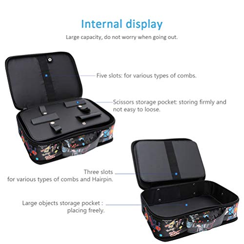 PIXNOR Ferramentas de Cabeleireiro Saco de Salão de Barbeiro Bolsa de Grande Capacidade Ferramenta d