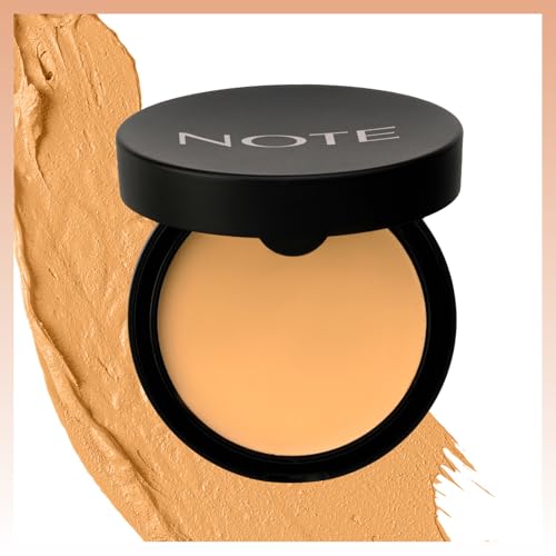Image of Note Cosmetique Luminous Silk Compact Powder - Medium Buildable Coverage - Weightless Setting Powder Foundation - 04 Sand - 0.4 oz