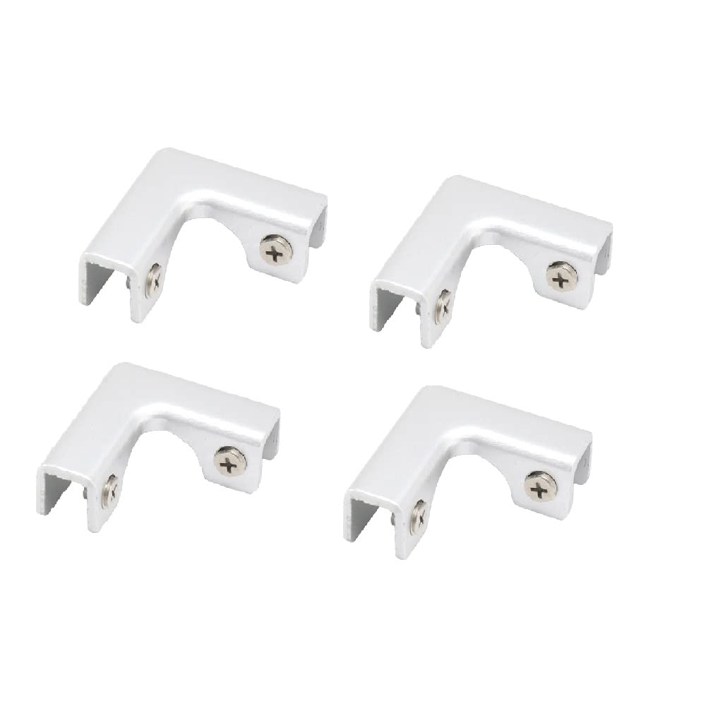 Uds. Clip de vidrio en forma de L soportes de esquina de aleación de aluminio soportes de soporte de vidrio para pecera de acuario, 4-8mm sin perforación