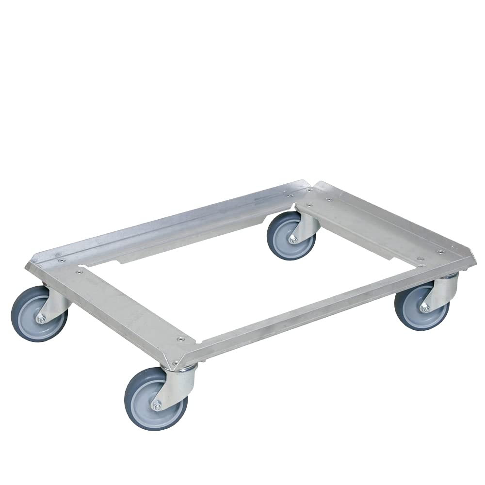 Edelstahl-Roller für Kuchenblechkästen 650x450 mm, offen, Tragkraft 250kg