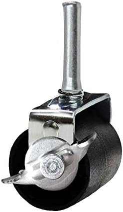 Miniatura 6 de Un juego de 4 ruedas giratorias resistentes (dos bloqueos, dos sin bloqueo) para marco de cama de metal