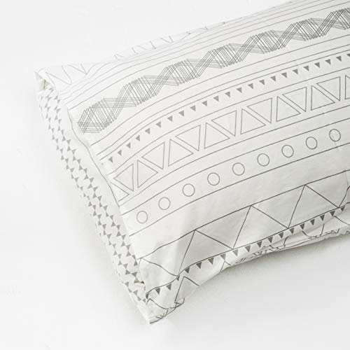 Yuheguoji White Aztec Duvet Cover Queen 100% Cotton Boho Striped Duvet Cover 3 Pcs Set 1 Polka Dots Patterned Duvet Cover With Zipper Ties 2 Pillowcases Modern Farmhouse Gray Zigzag Print Bedding Soft #TOP5