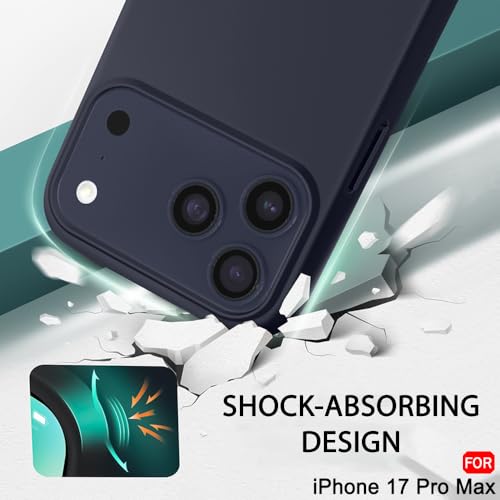 Image of TheGiftKart Liquid Silicone Back Cover Case for iPhone 17 Pro Max | Soft Micro-Fibre Lining Inside | Camera & Screen Protection | Shockproof Back Cover Case for iPhone 17 Pro Max (Silicone, Blue)