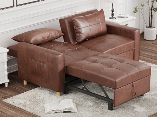 JFHID 65" Sleeper Chair, Comfortable 3-1 Convertible Sofa Bed with