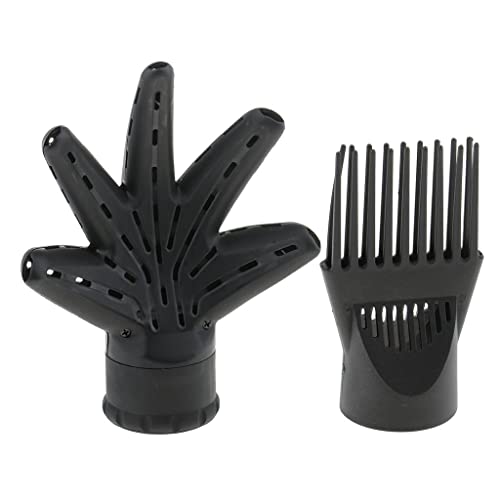 Effortlessly Style & Perfectly Dry Any Hair Type - 2x Universal Curly Straight Hair Dryer Diffuser Comb Set - Fits Most Hair Dryers - Plastic Material - Salon Quality Styling image 3