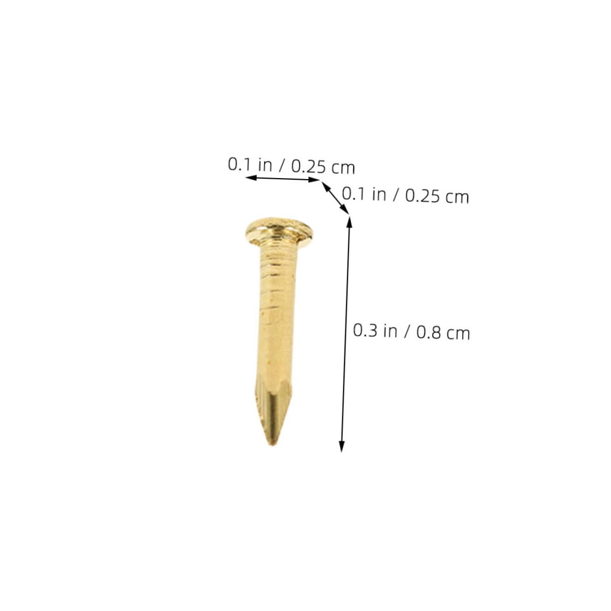 VILLCASE 100Pcs Copper Nails Head Durable Copper Nails for Hanging Pictures Furniture and More for Woodworking and Home Improvement