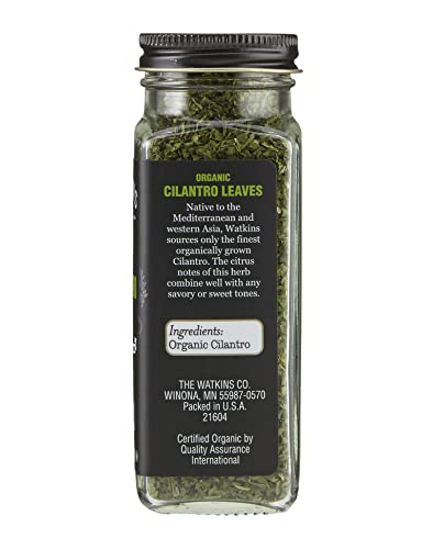 Image of Watkins Gourmet Organic Spice Jar, Cilantro Leaves, 0.63 Ounce Jar, 3-Pack