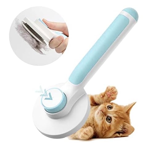 Cepillo de Aseo para Mascotas con Cerdas de Acero Inoxidable Autolimpiante Cover