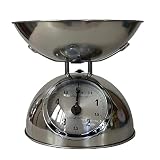 Cosedacasa Báscula de Cocina 5kg Mecánica de Acero para Pesar Platos de Comida Plato para Harina Grande Elegante Hermoso de Ver