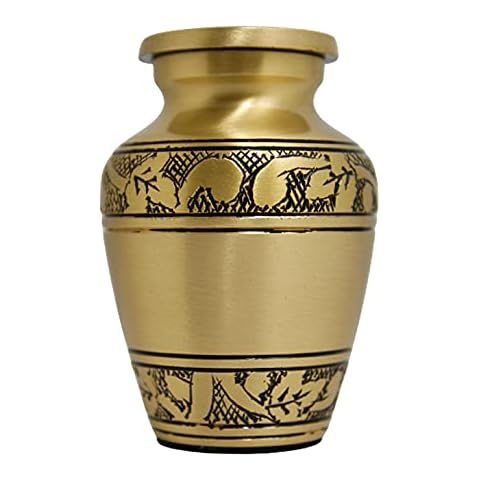 SCEXPORTS Brass Forever Mini Cremation Keepsake Urns for Human Ashes Beautiful Small Urns Silver Z SPL Color with Premium Case Handcrafted Cremation Urns for Ashes A Lasting Tribute to Your Loved One Cover