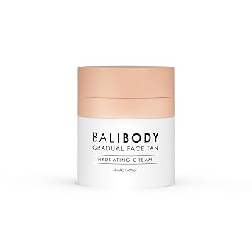 Bali Body Gradual Face Tan | Daily Facial Moisturizer for Natural Looking Gradual Bronze Glow | Anti-Aging, Hydrating Cream for All Skin Types | Vegan, Cruelty Free, Australian Made 50 ml/1.69 fl oz