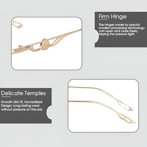 Image of IFLASH UV Protected Rectangular Rimless Sunglasses for Men and Women