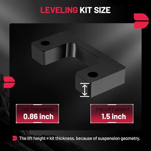 Image of BDFHYK 1.5 inch Front Leveling Lift Kits, Suspension Spring Strut Spacer Lift Spacers Compatible with Chevy Avalanche Silverado Suburban 1500 Tahoe Sierra Yukon XL1500 2007-2023