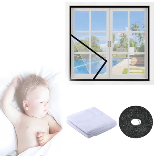 50x80cm,網戸の張り替え網 網戸 防虫ネット 虫除け 簡易網戸 窓用 耐久性 簡単取り付け 網戸 交換、 浴室の小窓とキッチンの小窓に使用