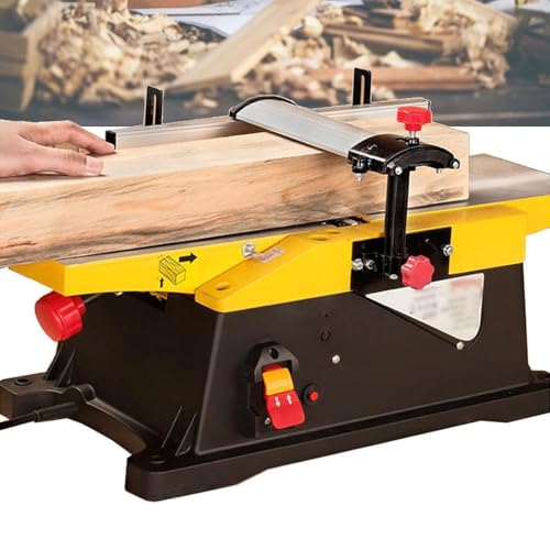 Cepilladora De Sobremesa Eléctrica Multifuncional De 1800 W Para Carpintería, 12 000 Rpm/Min, Cepilladora De Sobremesa De Alta Resistencia Para Corte Y Regrueso Madera