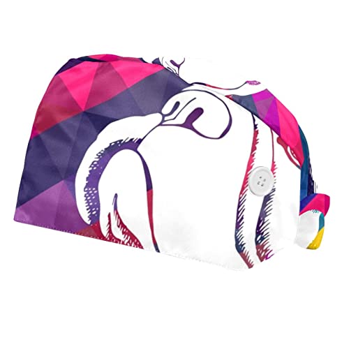 Casquettes de travail ajustables contre la sueur et la chute de cheveux chapeaux bouffants 2PCS