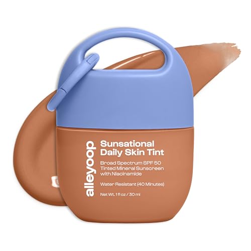 Image of Alleyoop Sunsational Tinted Moisturizer SPF 50 for Face Broad Spectrum - 100% Mineral Face Sunscreen with Jojoba, Hydrating & Soothing Tinted Sunscreen, Vegan & Cruelty-Free (Golden Hour)