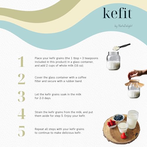 Image of Kefit by NatuDelight Live Milk Kefir Grains - 3 Tsp Fresh Active Culture