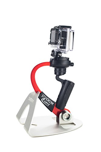 Image of Steadicam Curve-BK Handheld Video Stabilizer and Grip for GoPro Hero Cameras 3, 4 Black & Hero 5 (Red)