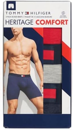 Tommy Hilfiger 3pk Boxer Brief, Mahogany(Medium)