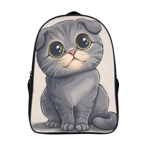Mochila gato American Shorthair ergonómica para evitar dolores de espalda en niños activos