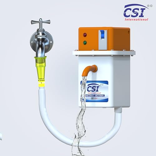 Image of CSI INTERNATIONAL 1L Instant Water Geyser | Portable Electric Water Heater with ABS Shockproof Body, Auto Cut-Off & MCB | Energy-Efficient Geyser for Bathroom, Kitchen & Office Use | 1-Year Warranty