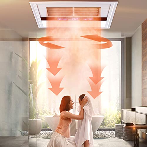 Flyingfox Exhaust Fan, Heater,Air Circulation And Light Combo, Bathroom Ceiling Heater, 2300-Watts, 200 Cfm,12.2 * 12.2In White #TOP4