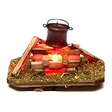  Holyart Feu de Camp avec fumée 4,5V 4x7x5 cm