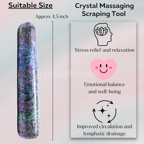 Image of Ruby Kyanite Crystal Wand - Smooth Crystal Wand for Energy Healing, Chakra Balancing, Meditation and Home Decor - Crystals and Healing Stones for Gift