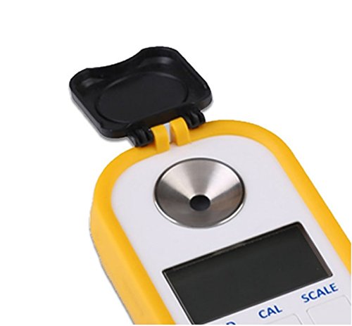 Sugar Digital Refractometer Brix Refractometer Digital Brix Sugar Pocket Refractometer Digital Sugar Refractometer Brix 0-50.0% Measurement High Accuracy(Brix) 0.2% Automatic Temperature Compensation