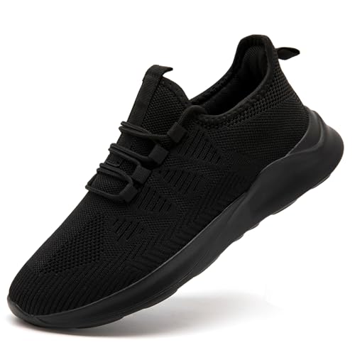 IEBPEH Damesschoenen slip-on sportschoenen sneakers gymschoenen loopschoenen licht ademend wandelschoenen fitnessschoenen x zwart 40 EU