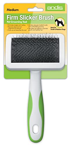 Image of Andis Slicker Brush for Dogs and Cats Professional Grooming Brush for Removing Loose Hair, Mats, Tangles and Undercoat