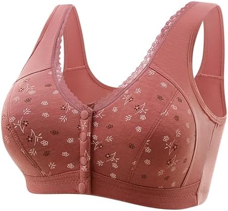 Bras for Older Women Front Closure No Underwire Full Coverage Push up Bra Plus Size Wireless Comfortable Everyday Bra Bras for Older Women Front Closure No Underwire Full Coverage Push up Bra Plus Size Wireless Comfortable Everyday Bra
