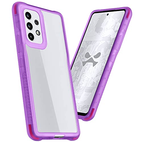 Image of Ghostek COVERT Purple Bumper A53 5G Case Clear Protective Phone Cover Screen and Camera Lens Protection Thin Lightweight Design Designed for 2022 Samsung Galaxy A53 5G (6.5in) (Purple-Limited Edition)