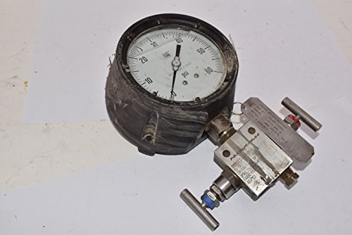 Nuova Fima 0-60PSI Pressure Gauge W/Nuova Fima 2050CDA0ABBA 6000PSI Pressure Valve