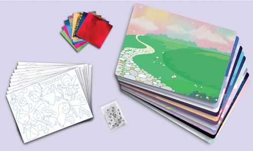 Megableu FOIL FUN Princesse et Licornes Activités Manuelles pour Enfants dès Loisirs Créatifs 10 Planches Décoratives & Feuiles Métalliques Colorées Idée Cadeau Enfant Magique - vue 3
