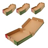 NUOBESTY 10 Stück Teiliges Pizzakartons aus Dickem Papier Faltbare Lebensmittelechte Pizzaboxen Stabile Pappverpackung für Frische Pizza und Vielseitige Lebensmittelaufbewahrung zum